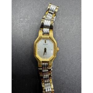 Vintage Pulsar Women Quartz Watch Two Tone Stainless Steel Bracelet Y150-5B70